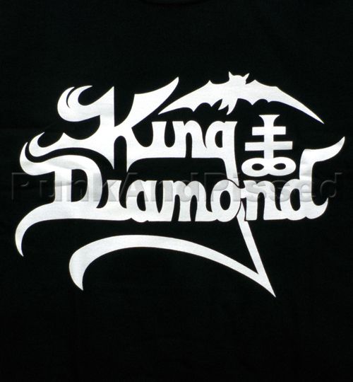 King Diamond KD Logo White on Black T Shirt Official Fast SHIP