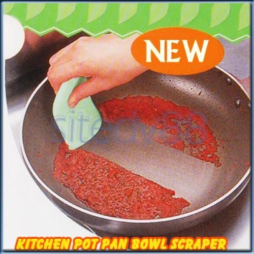 Green Leaf Sharpe Pot Pan Bowl Cleaning Scraper Kitchen