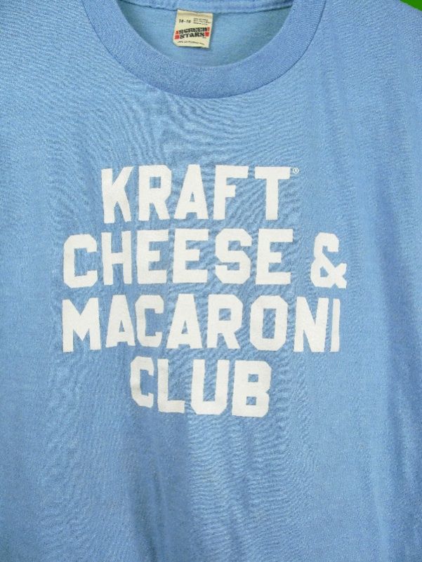 Vintage 80s Kraft Cheese Macaroni Club Screen Stars T Shirt Youth S