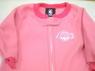 Adidas L A Lakers Infant Girl Blanket Sleeper Pink