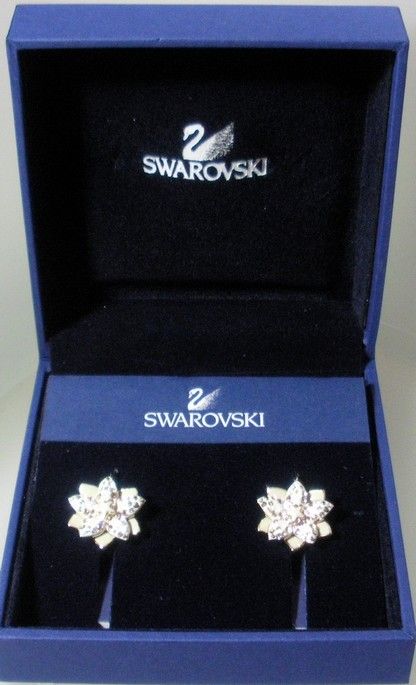 Swarovski Silver Crystal Louella Pierced Earrings