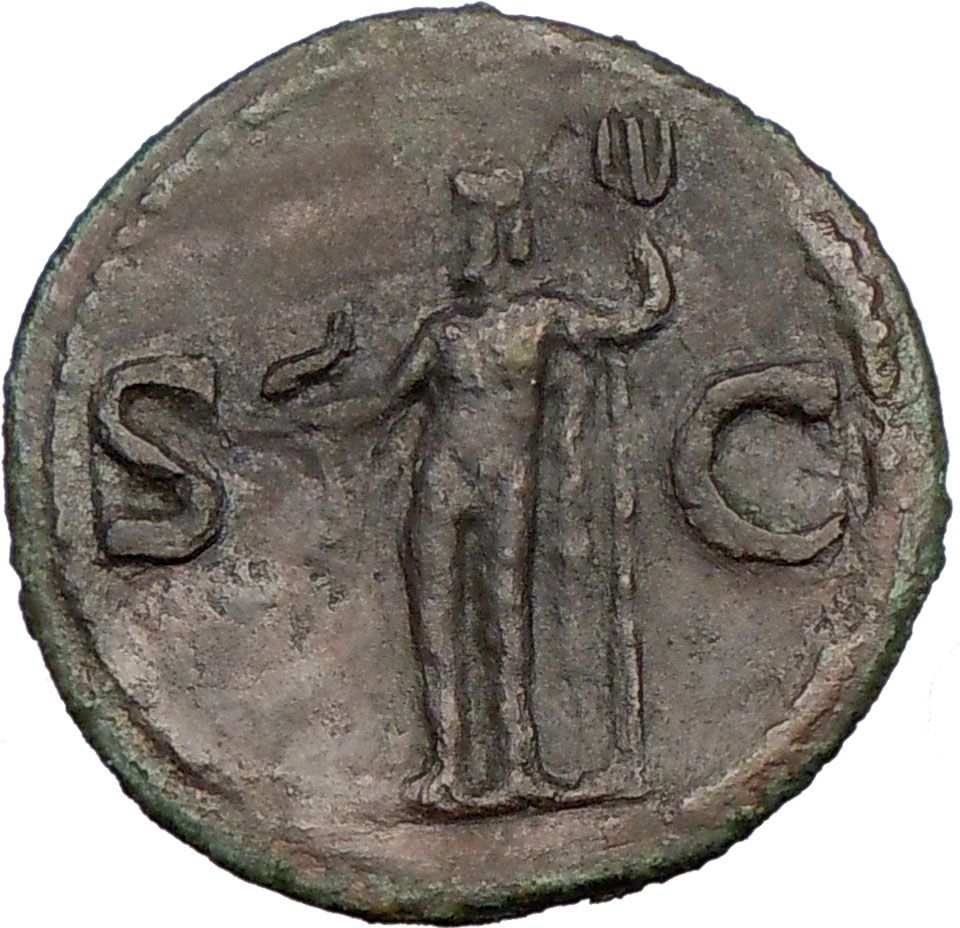 Marcus Vipsanius Agrippa Augustus General 37AD Ancient Roman Coin