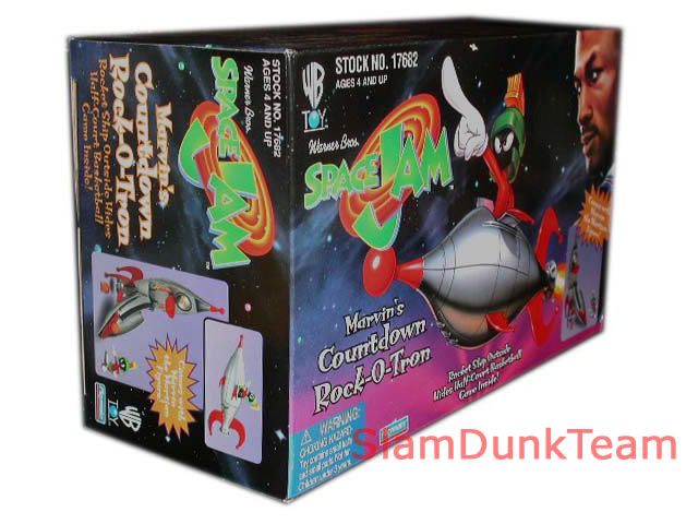 Space Jam Marvins Countdown Rock O Tron Rocket SHIP with Figure and