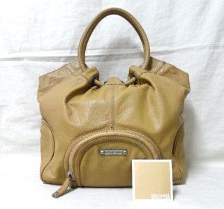 Authentic Michael Kors Leather Large Astor Ring Grommet Hobo Bag Tote
