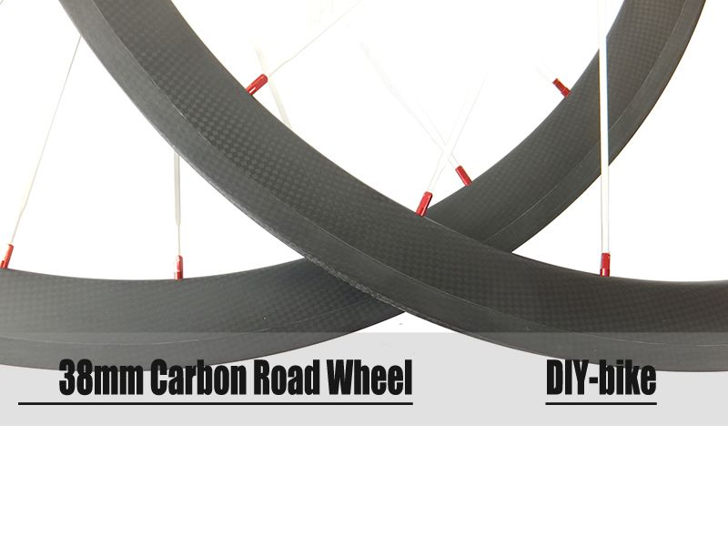 38mm Tubular Carbon Road Bike Wheels 700c Carbon Wheelset