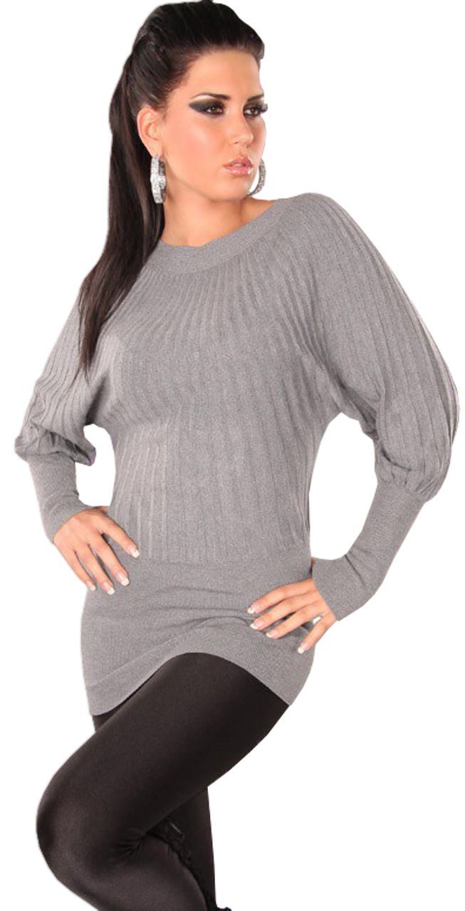Strickkleid Pullover Sweatshirt Damen Mode Pulli Kleid Trend Winter