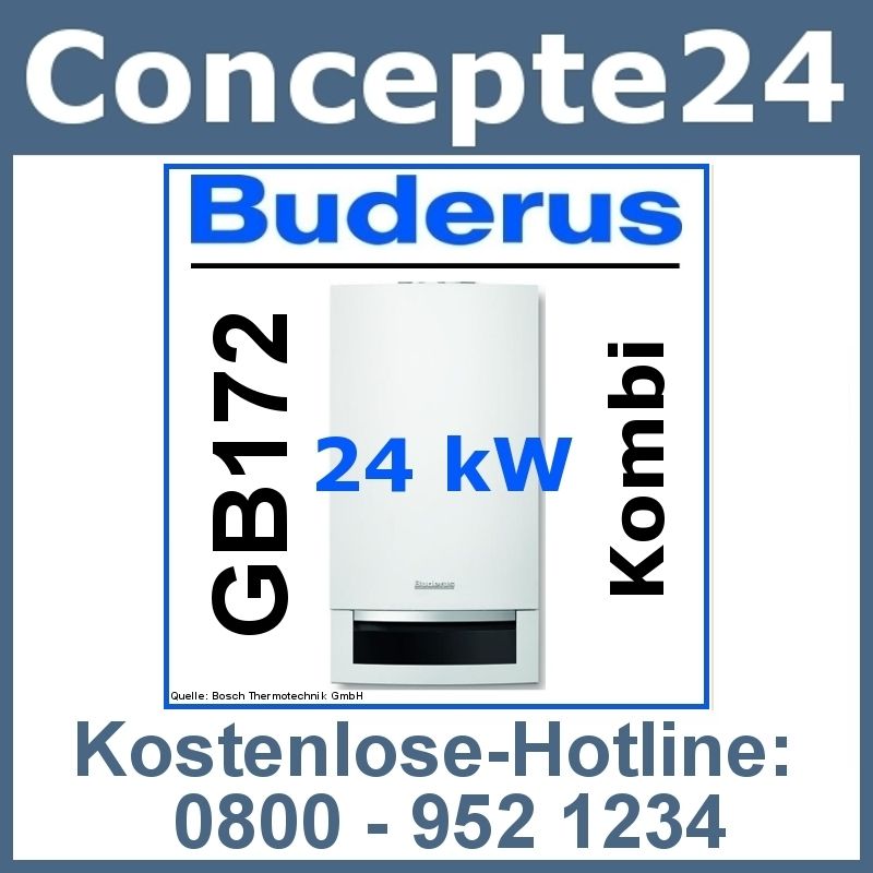 Buderus Logamax plus GB 172 24 Gas Brennwert Therme Kombi Gasheizung