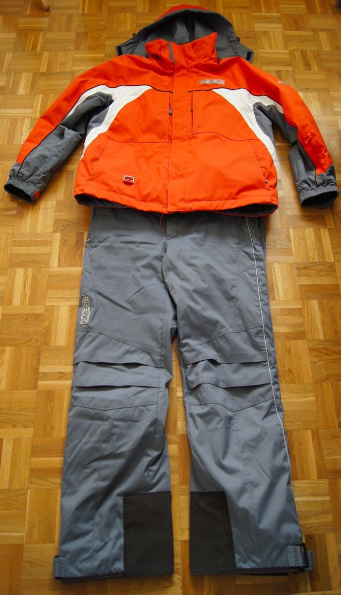 PHENIX Skianzug Herren Gr. 52/54 L/XL orange/grau Skijacke Skihose   1