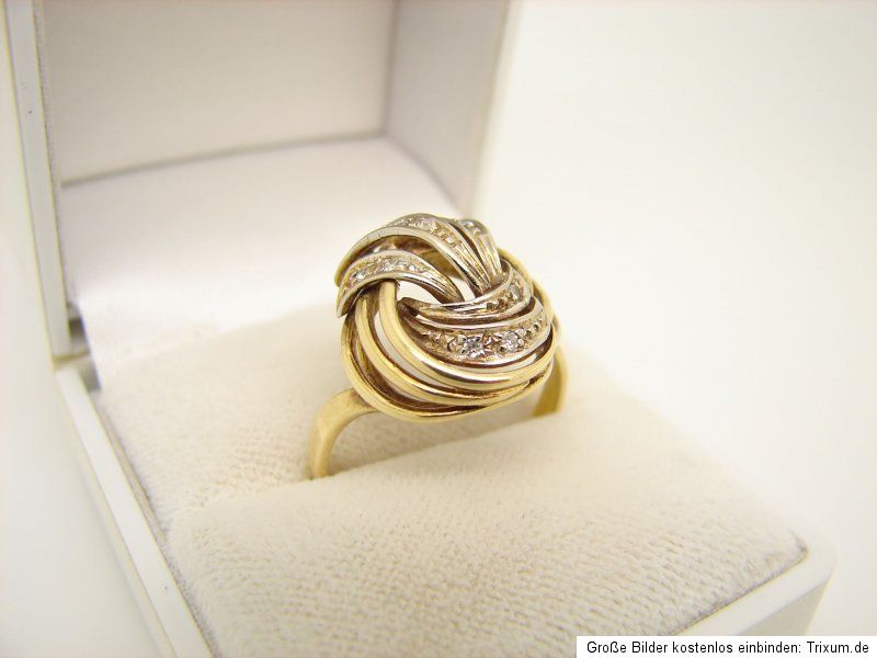 Diamant Gold Ring 585 Gold 14kt Goldschmuck Schmuck Gelbgold Damenring