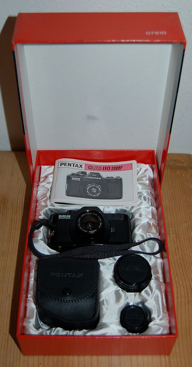 PENTAX auto 110 super Pocket Kamera Mini Spiegelreflexkamera SET